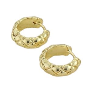 Madewell Large Quilted Huggie Hoop Earrings